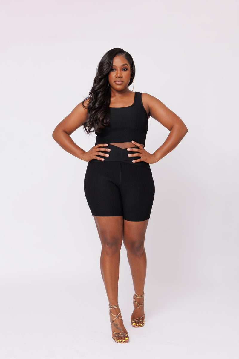 BLACK PATENT PARTY 2PC SET