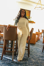 TALK TO ME NICE 2PC SET(OATMEAL)